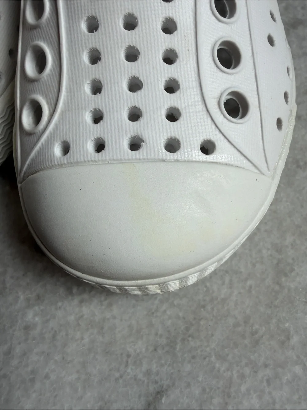 Native Shoes White Kids Slip-On Waterproof Shoes